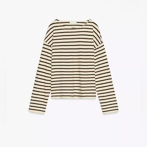 Zara STRIPED LONG SLEEVE T-SHIRT